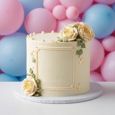 Un gâteau d'anniversaire personnalisé avec des décorations élégantes, parfait pour une célébration