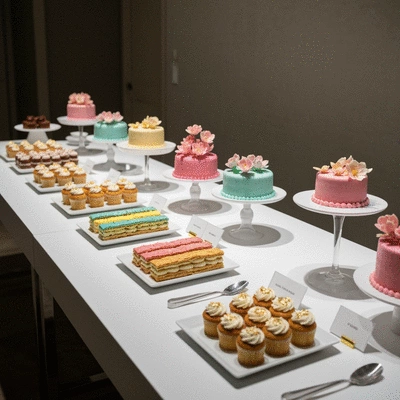 Table de buffet élégante avec une variété de plats pour un événement