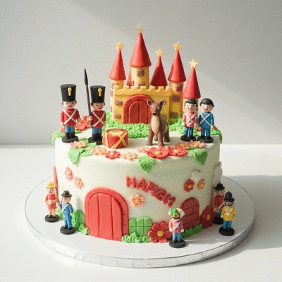 Beautifully decorated custom birthday cake for a child