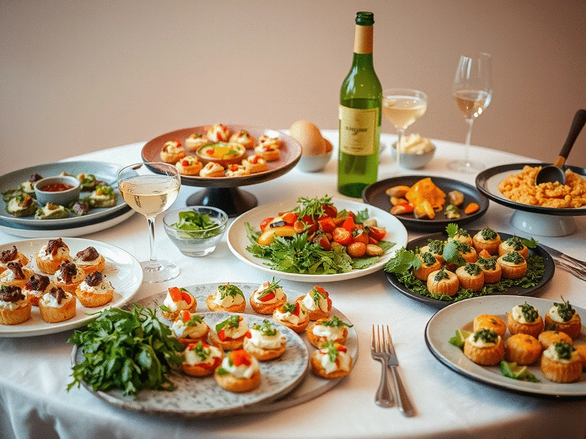 Plats à commander pour cocktails