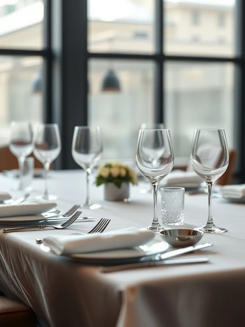 Service à table pour repas d'entreprise